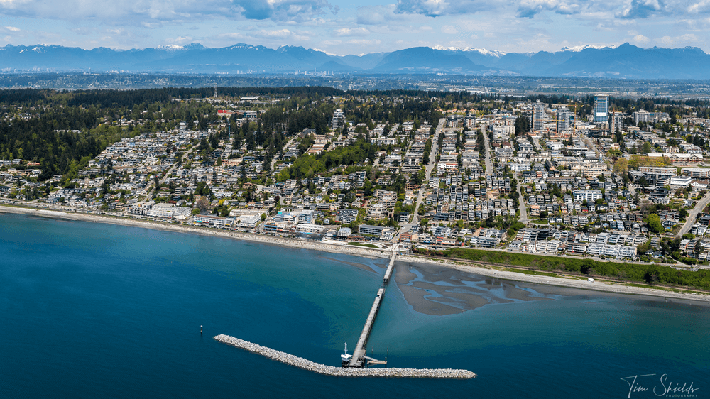 White Rock Pier from the air - high resolution 47 MP image